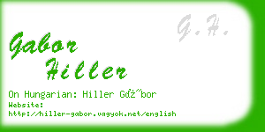 gabor hiller business card